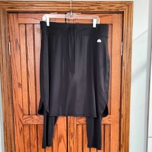 Snoga Black Drawstring Athletic Skirt